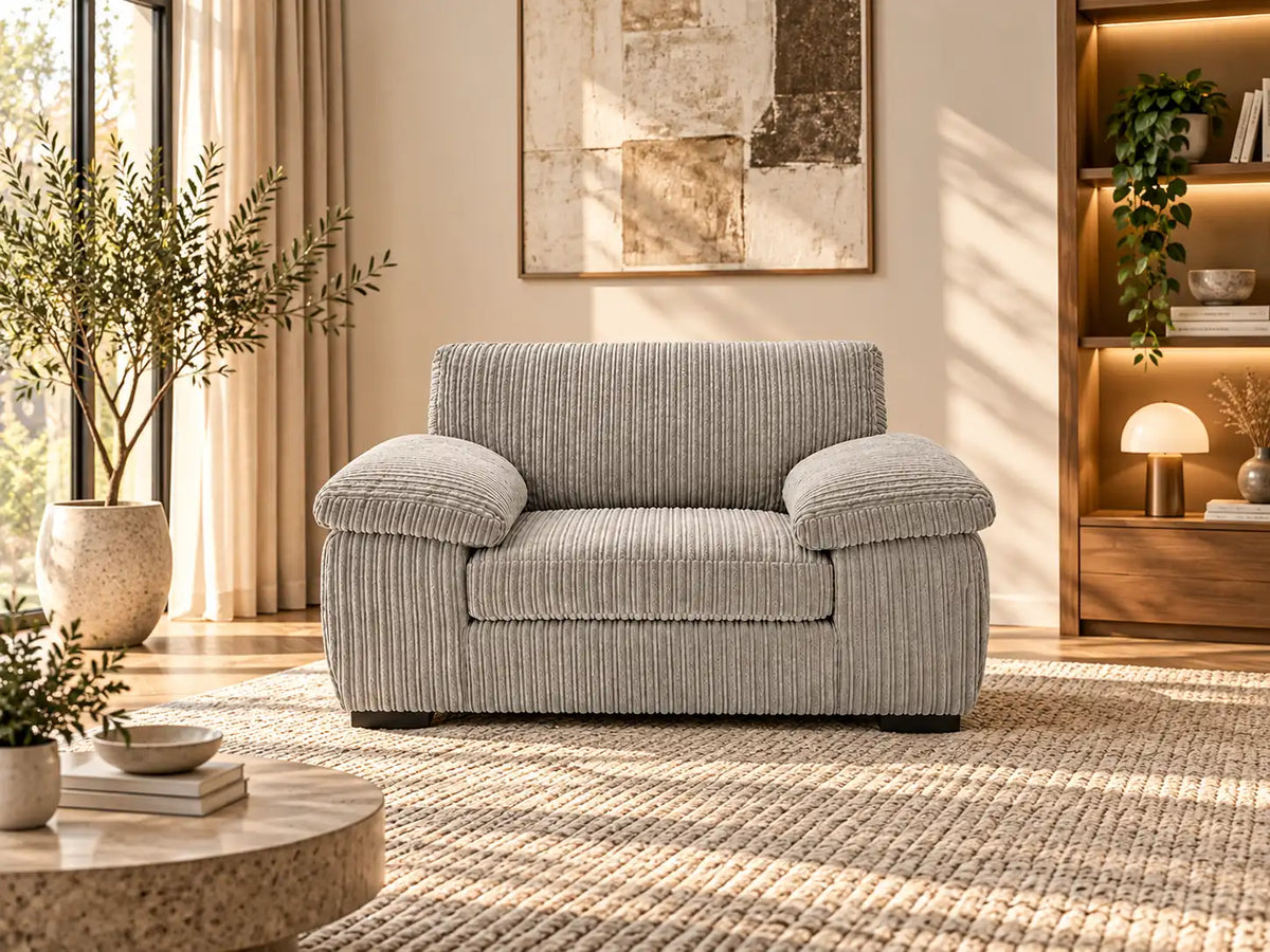 Amalfi Jumbo Cord Armchair | Armchair | Jumbo Cord | 9 Colours | Plush Padded Cushions | Free UK Delivery