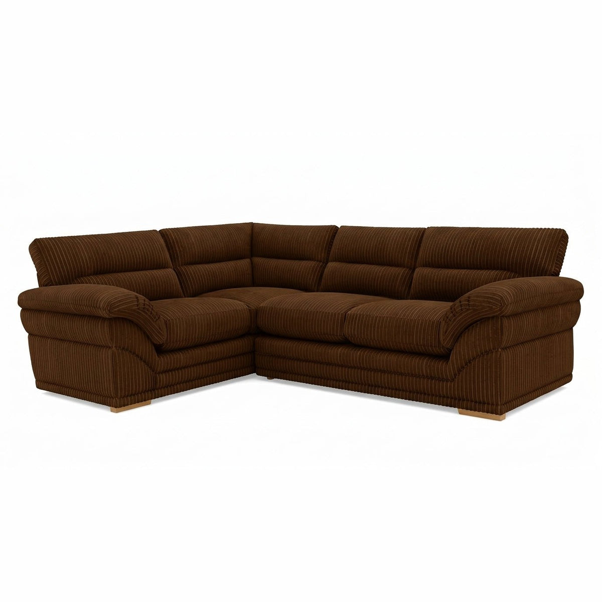 Amalfi Claude 2 Piece Corner Group Right Hand in Brown jumbo cord