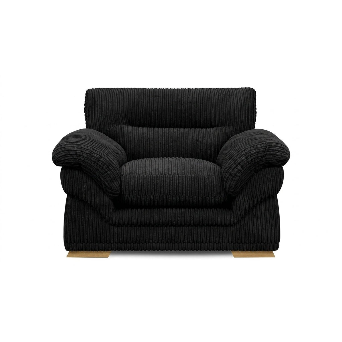 Amalfi Claude Armchair in Black jumbo cord