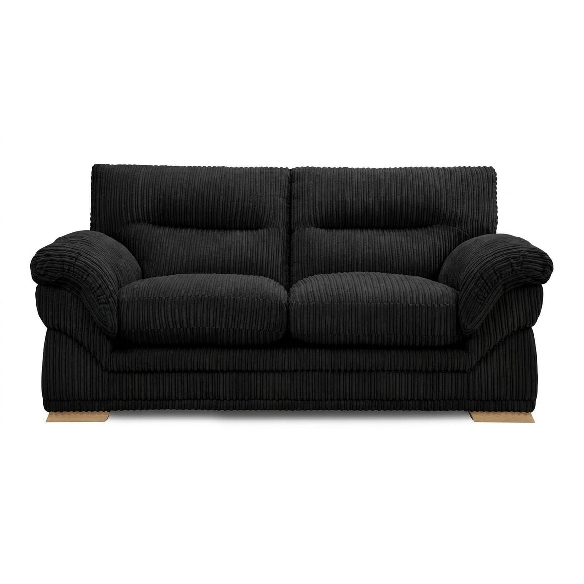 Amalfi Claude Sofa 2 Seater in Black jumbo cord