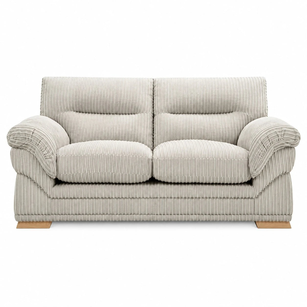 Amalfi Claude Sofa 2 Seater in Silver jumbo cord