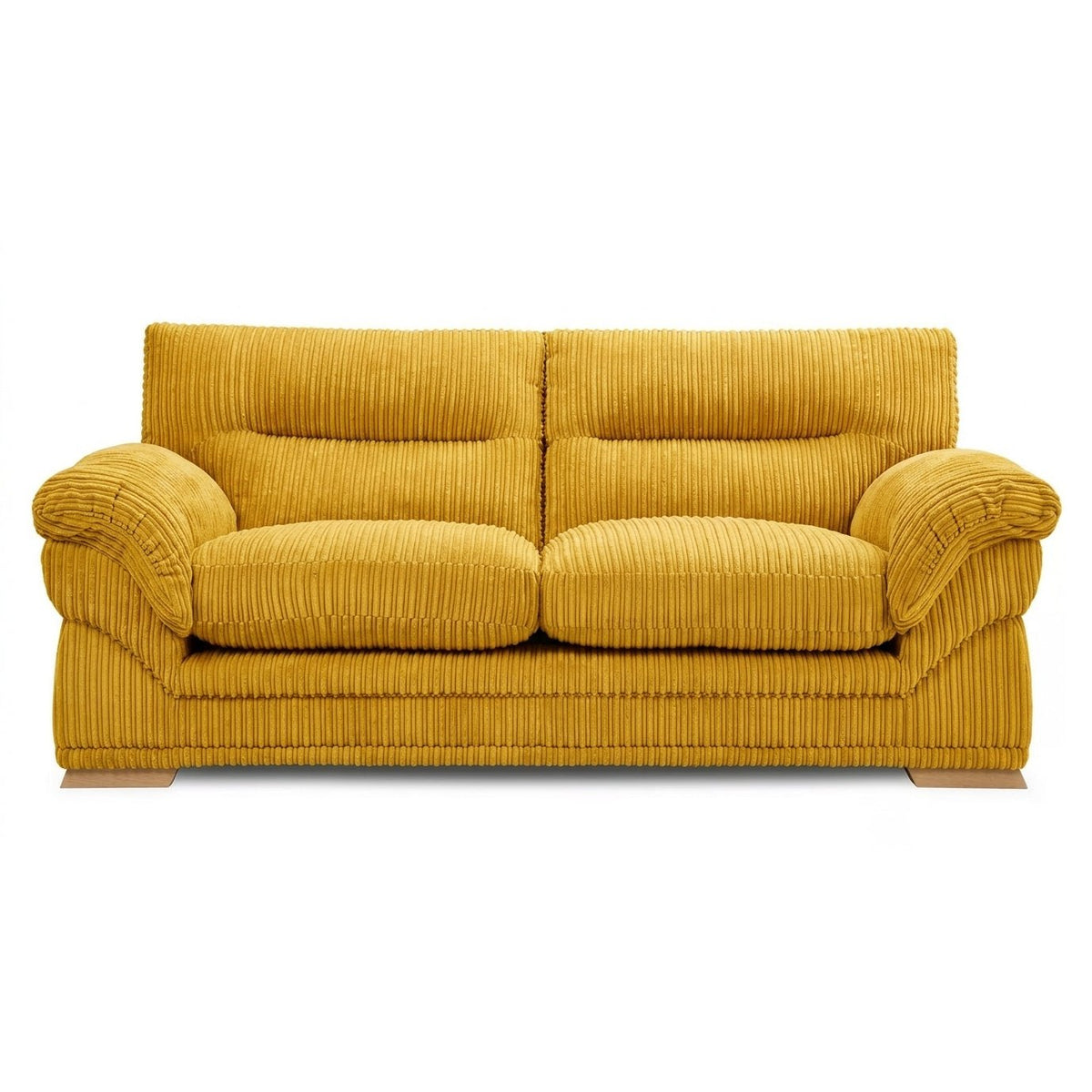 Amalfi Claude Sofa 3 Seater in Yellow jumbo cord
