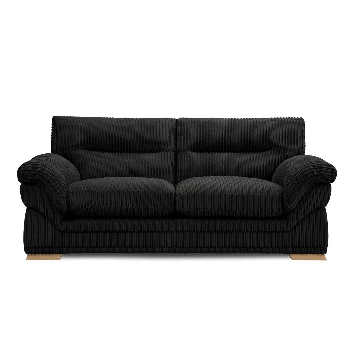 Amalfi Claude Sofa 3 Seater in Black jumbo cord