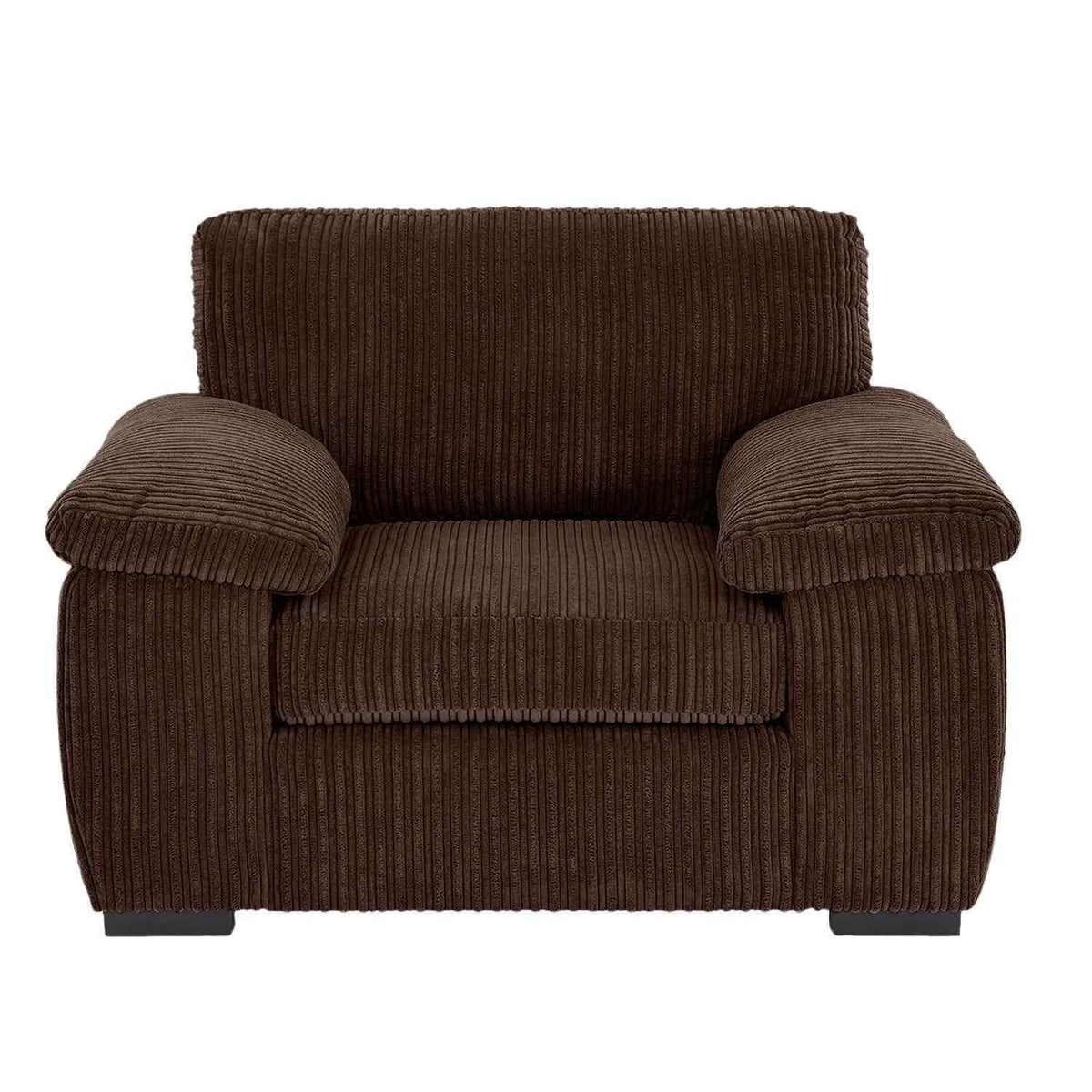 Amalfi Jumbo Cord Armchair in Brown jumbo cord
