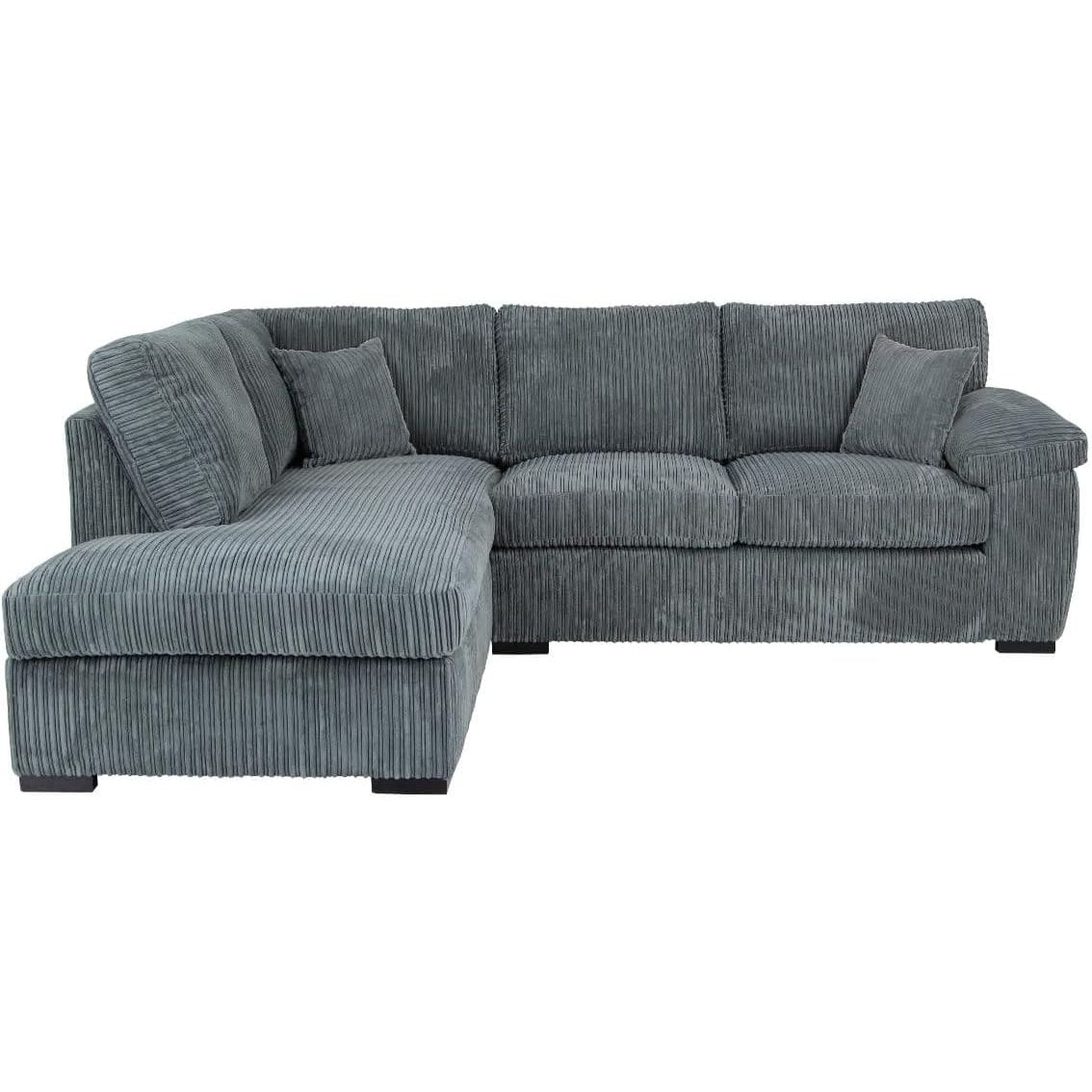 Amalfi Jumbo Cord Corner Sofa in Grey jumbo cord, left hand side