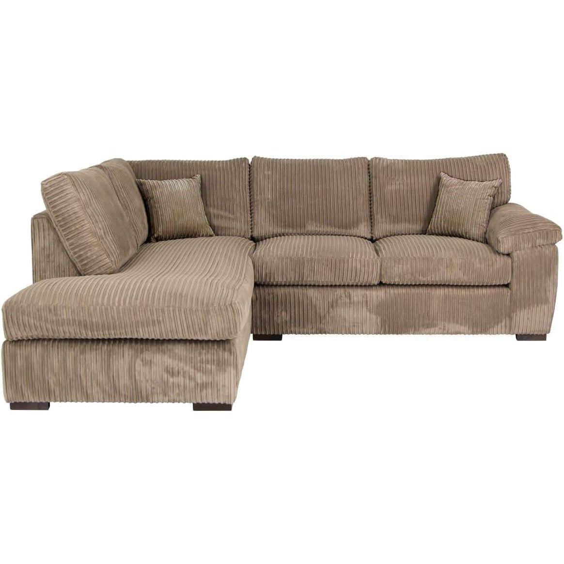 Amalfi Jumbo Cord Corner Sofa in Cream jumbo cord, left hand side