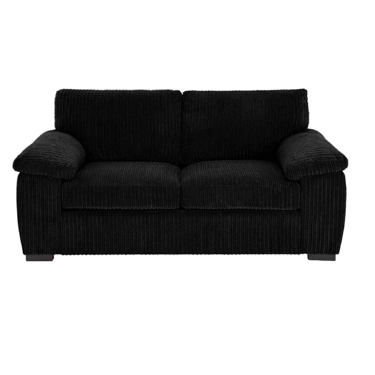 Amalfi Jumbo Cord Sofa 2 Seater in Black jumbo cord