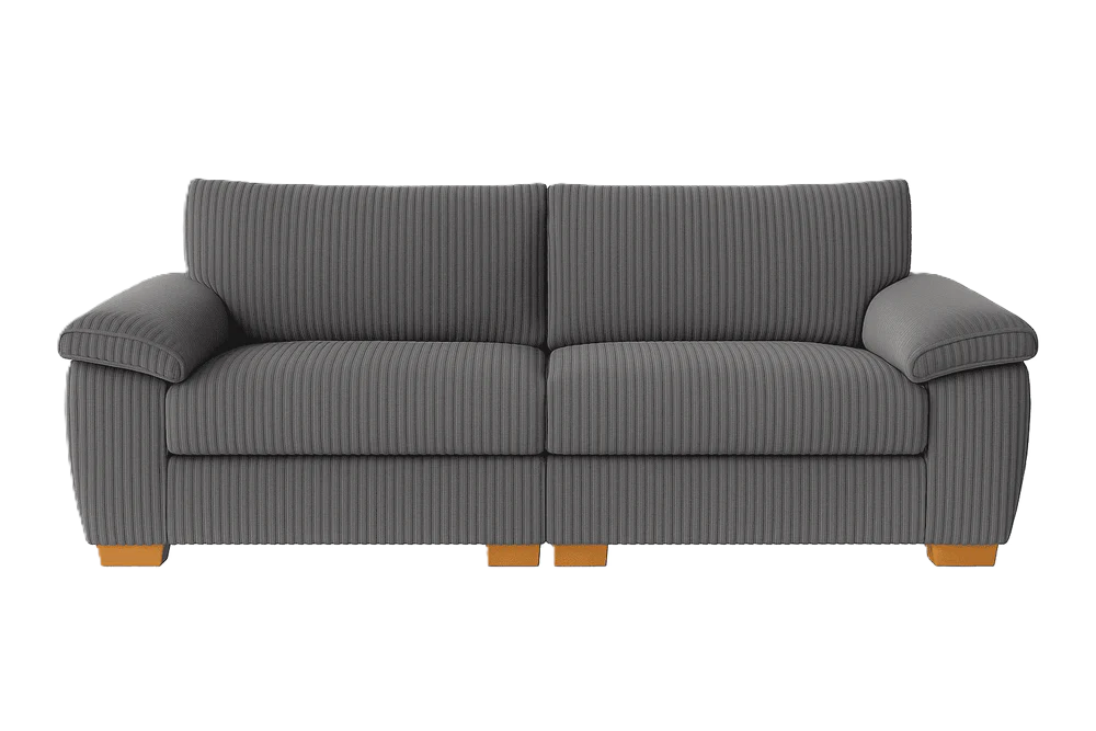 Amalfi Split Compact Sofa 2 Seater in Grey jumbo cord