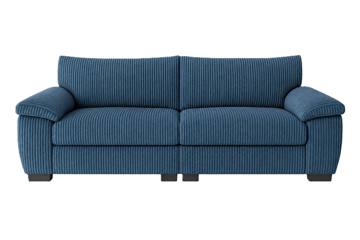 Amalfi Split Compact Sofa 2 Seater in Navy jumbo cord