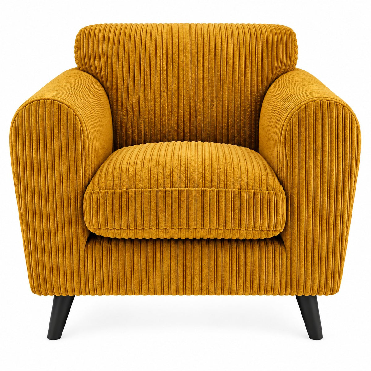 Harlow Jumbo Cord Cuddle Chair in Mustard jumbo cord