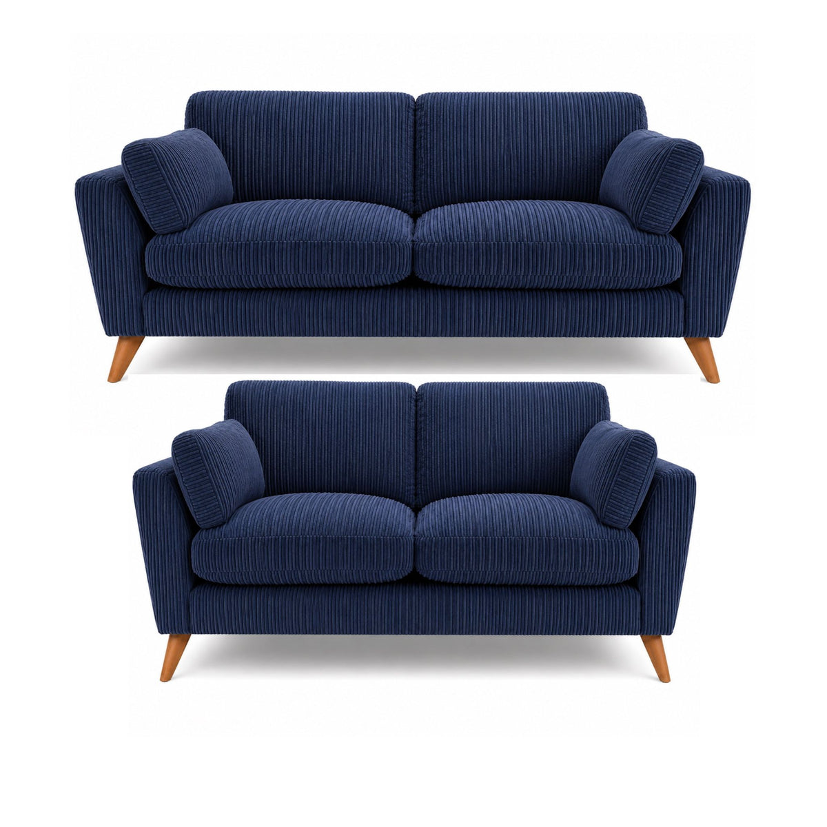 Harlow Jumbo Cord High Back Sofa Set 3+2 Seater in jumbo cord – detail view 1