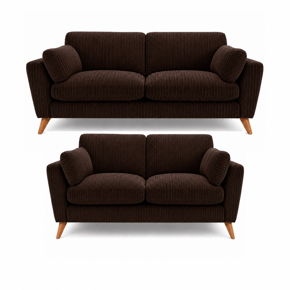 Harlow Jumbo Cord High Back Sofa Set 3+2 Seater in jumbo cord – detail view 4