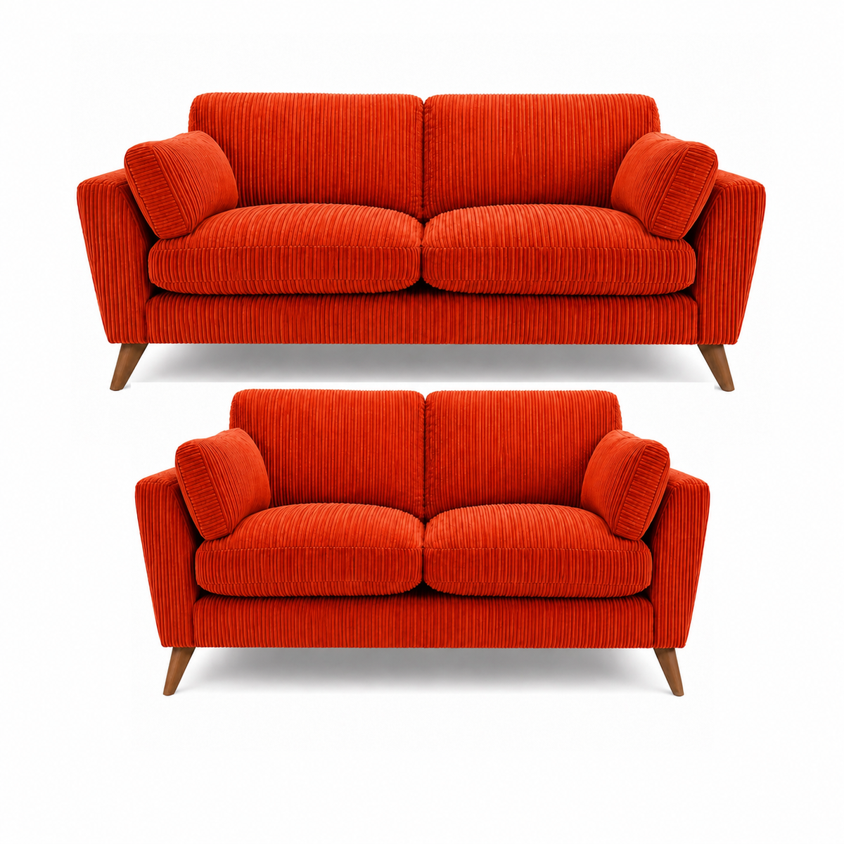 Harlow Jumbo Cord High Back Sofa Set 3+2 Seater in jumbo cord – detail view 8