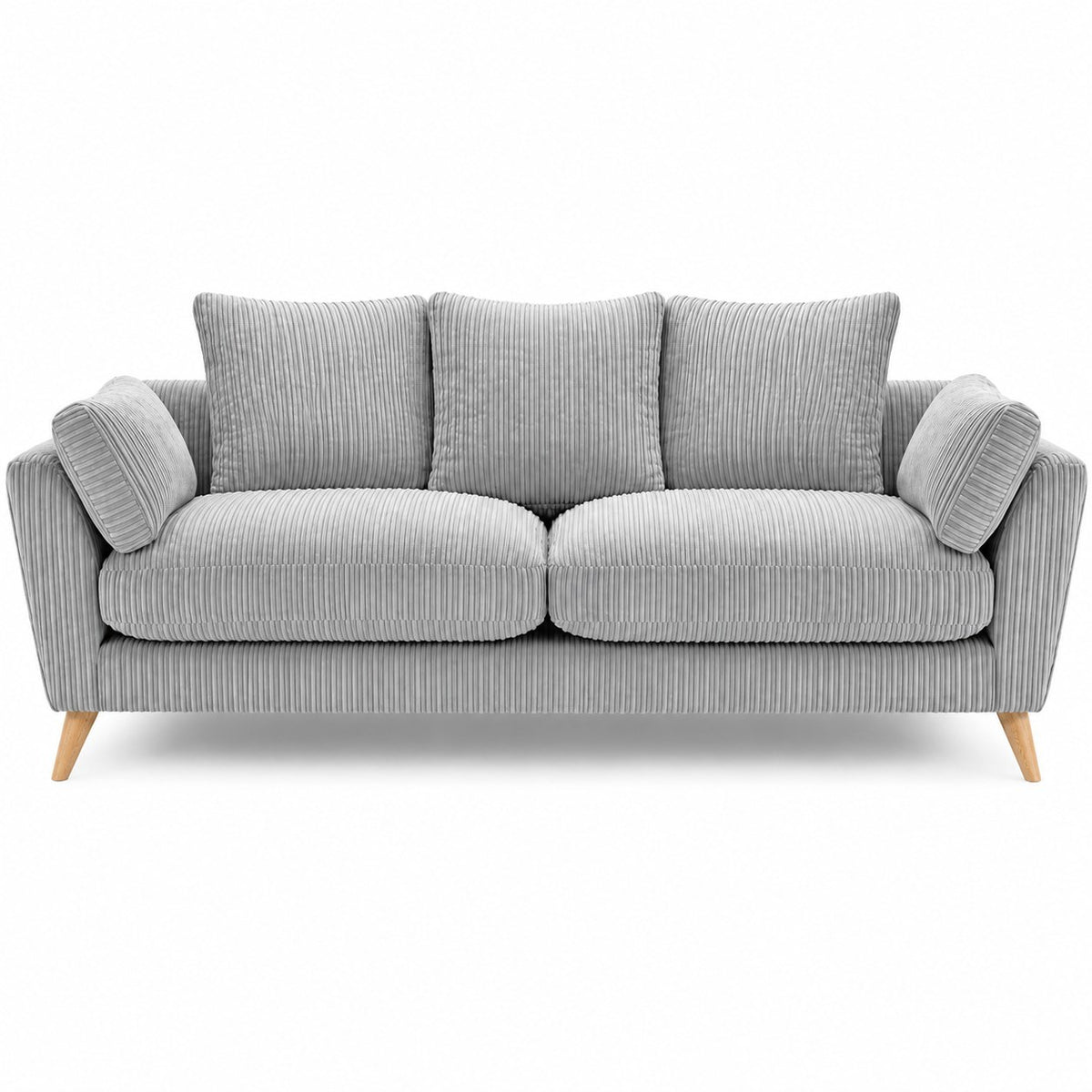 Harlow Jumbo Cord Sofa 2 Seater in Silver jumbo cord