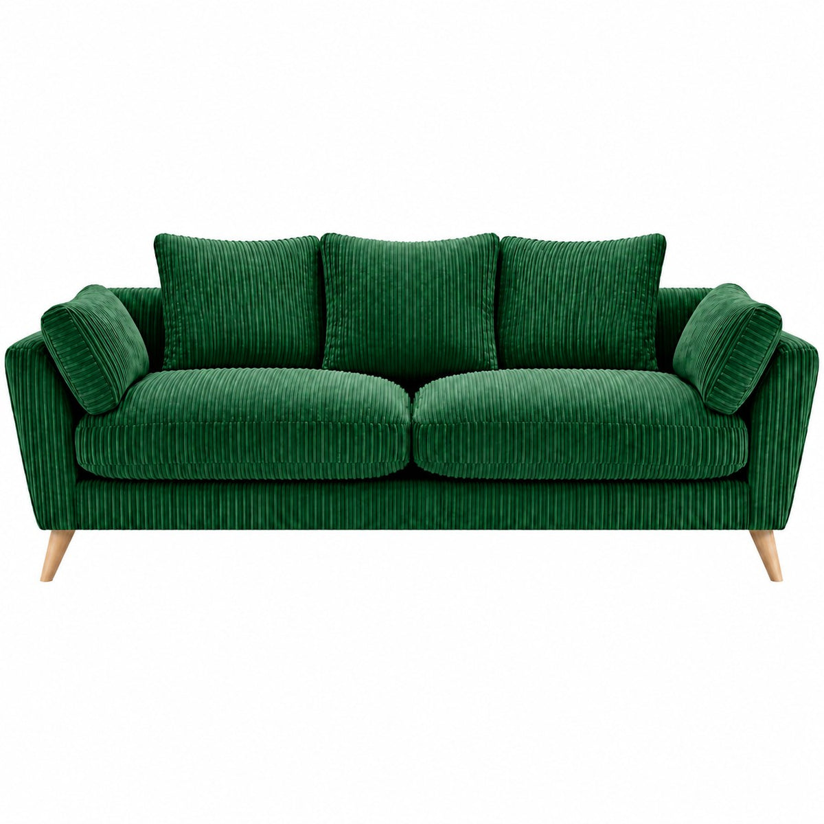 Harlow Jumbo Cord Sofa 2 Seater in Green jumbo cord