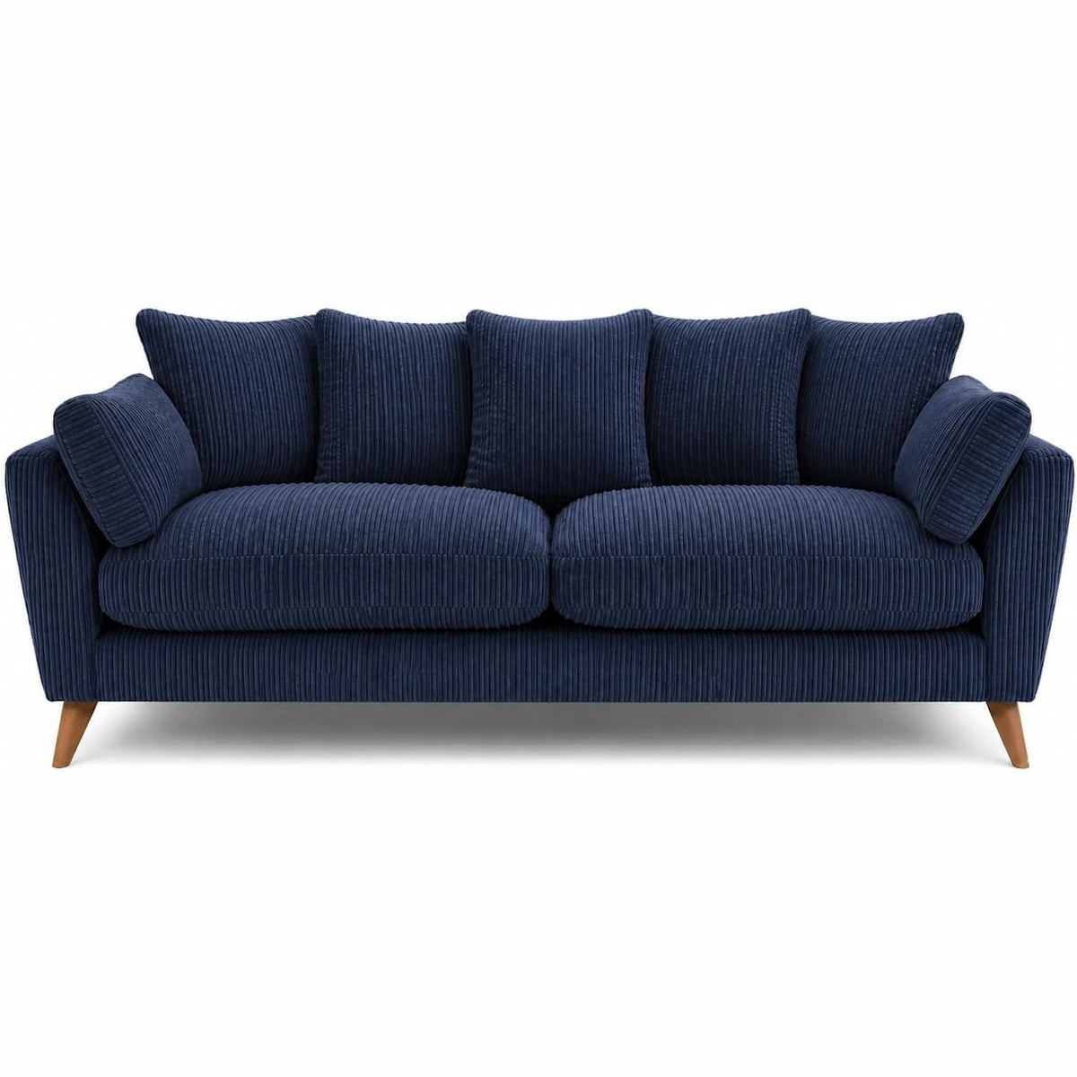 Harlow Jumbo Cord Sofa 3 Seater in Blue jumbo cord