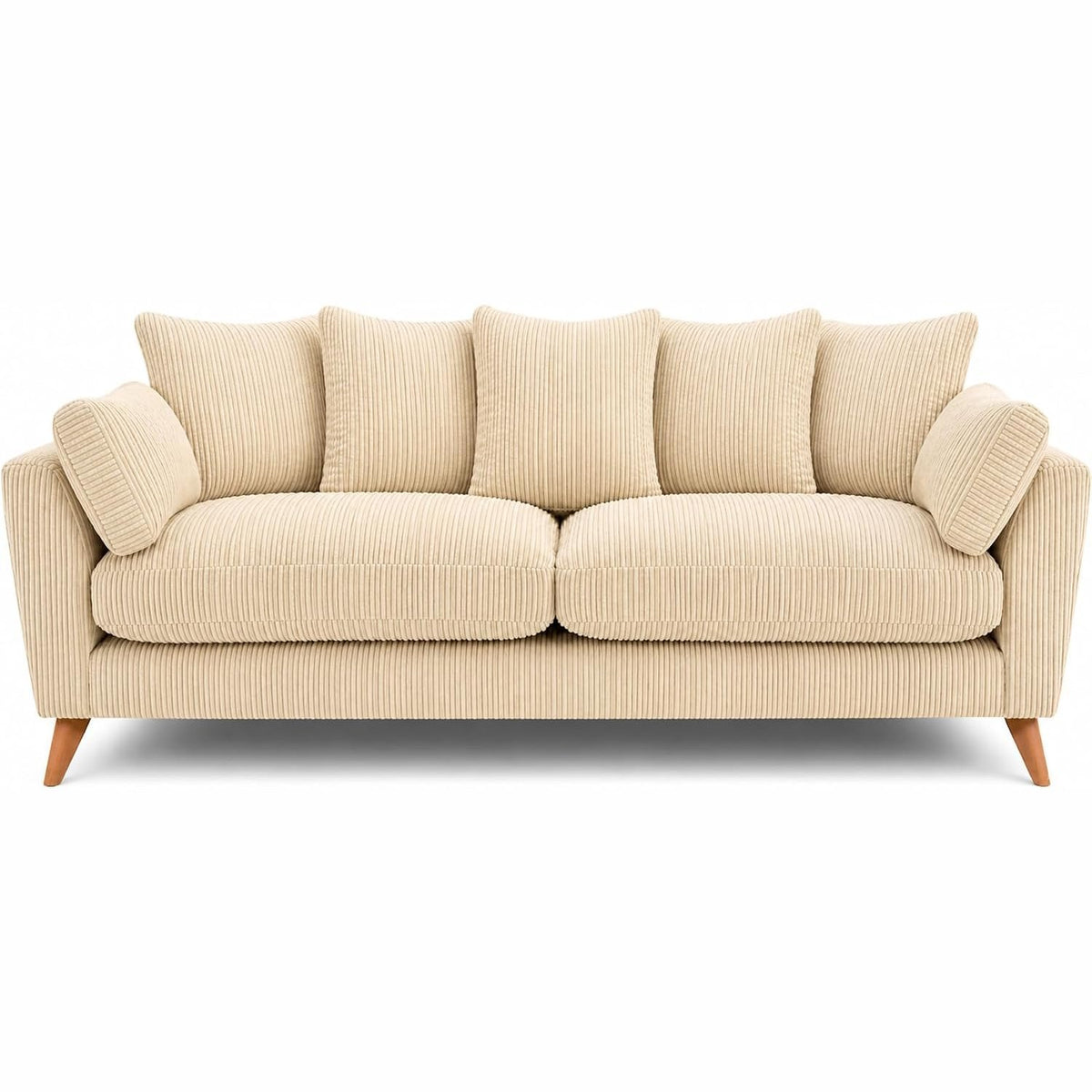 Harlow Jumbo Cord Sofa 3 Seater in Cream jumbo cord