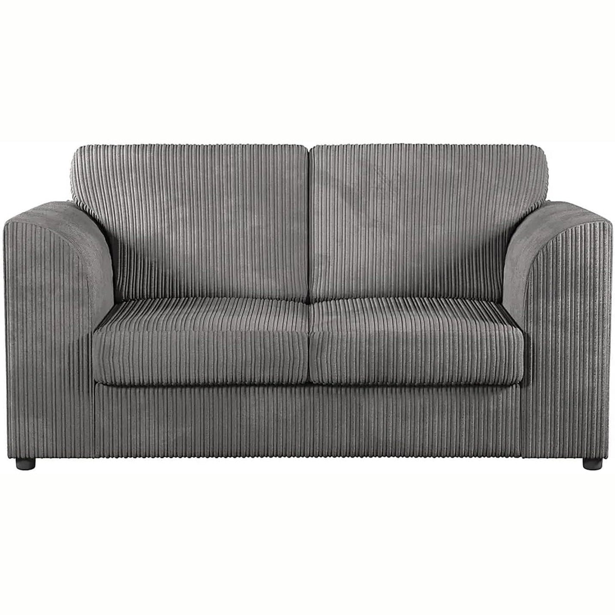 Jumbo Cord High Back Sofa 2 Seater in Grey jumbo cord