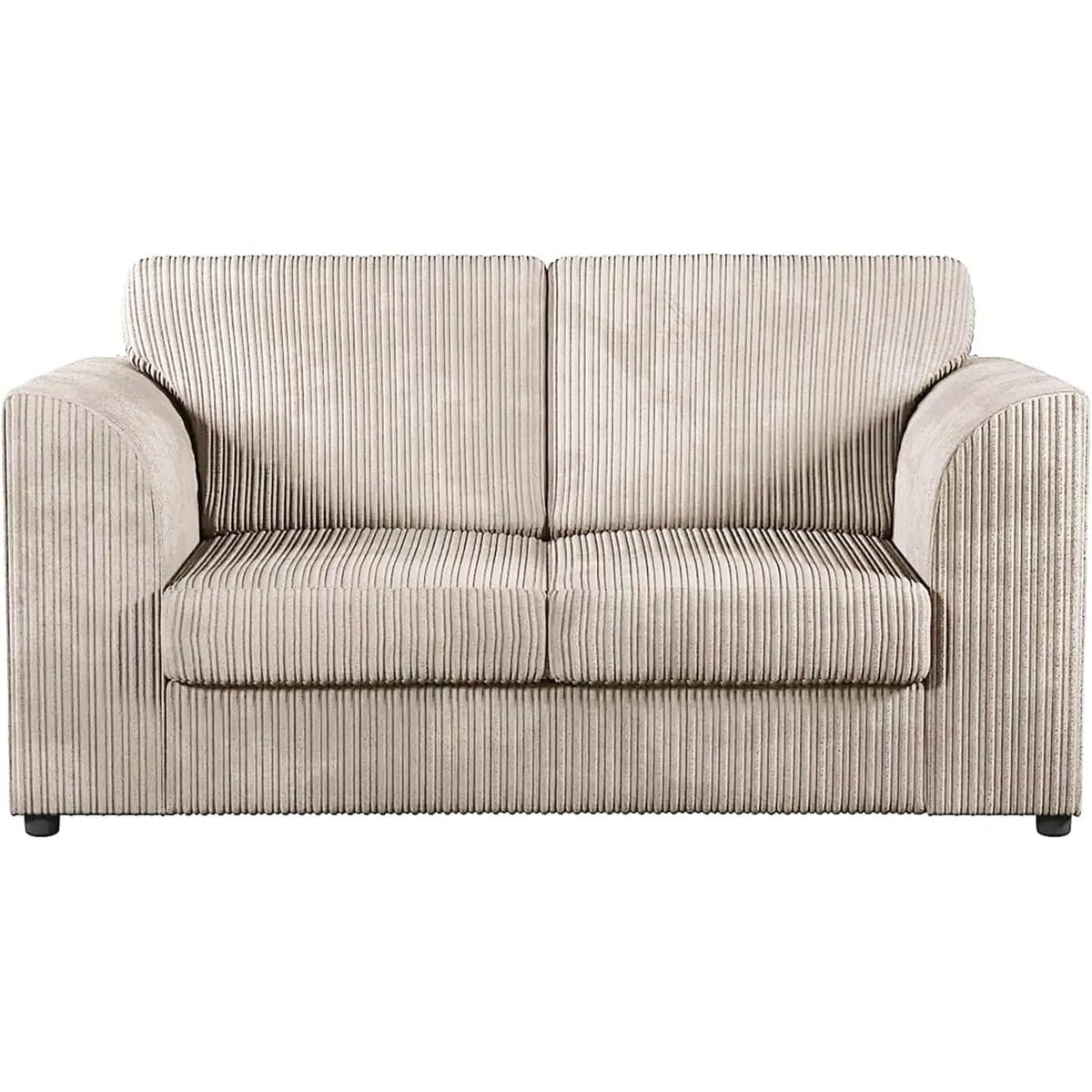 Jumbo Cord High Back Sofa 2 Seater in Cream jumbo cord