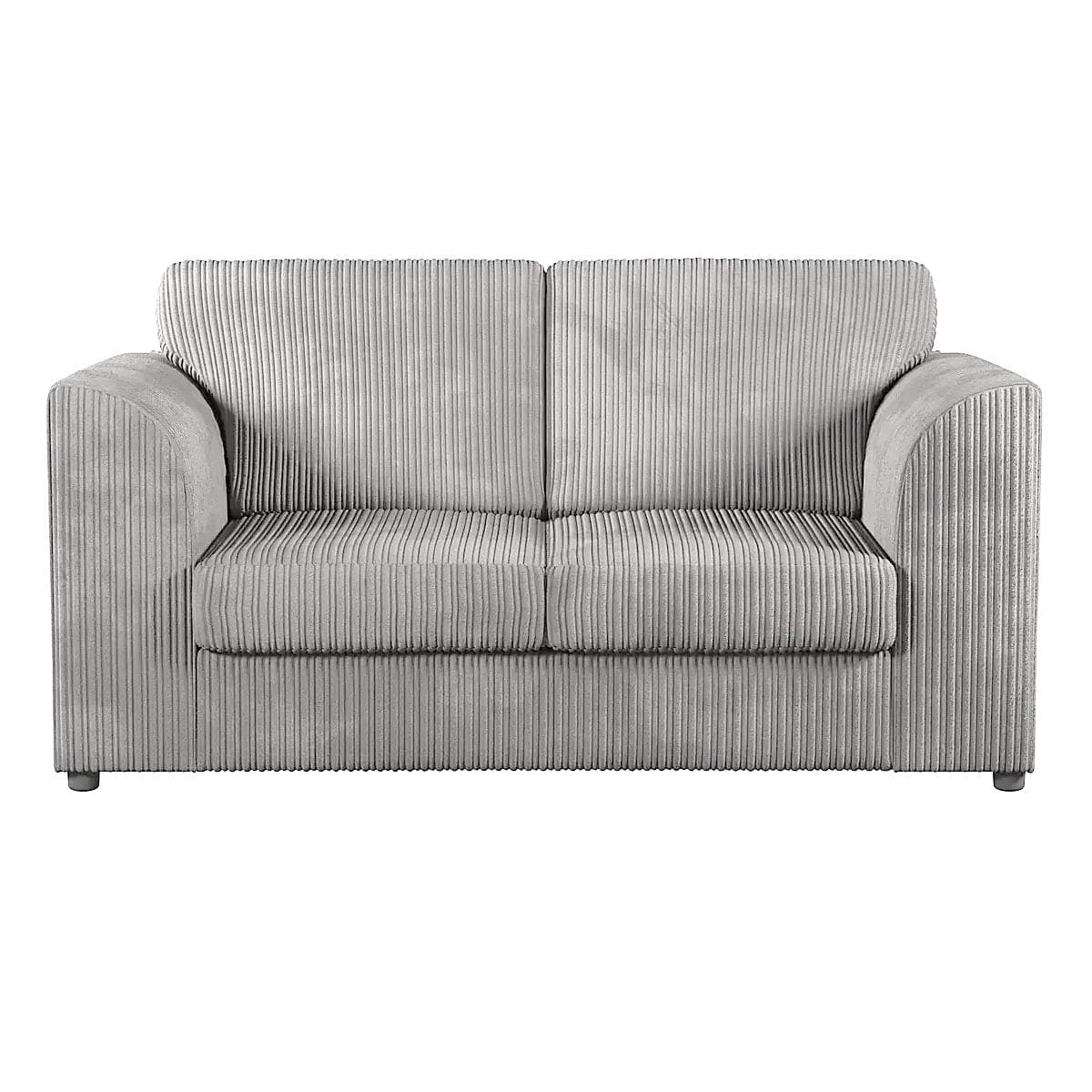 Jumbo Cord High Back Sofa 2 Seater in Silver jumbo cord