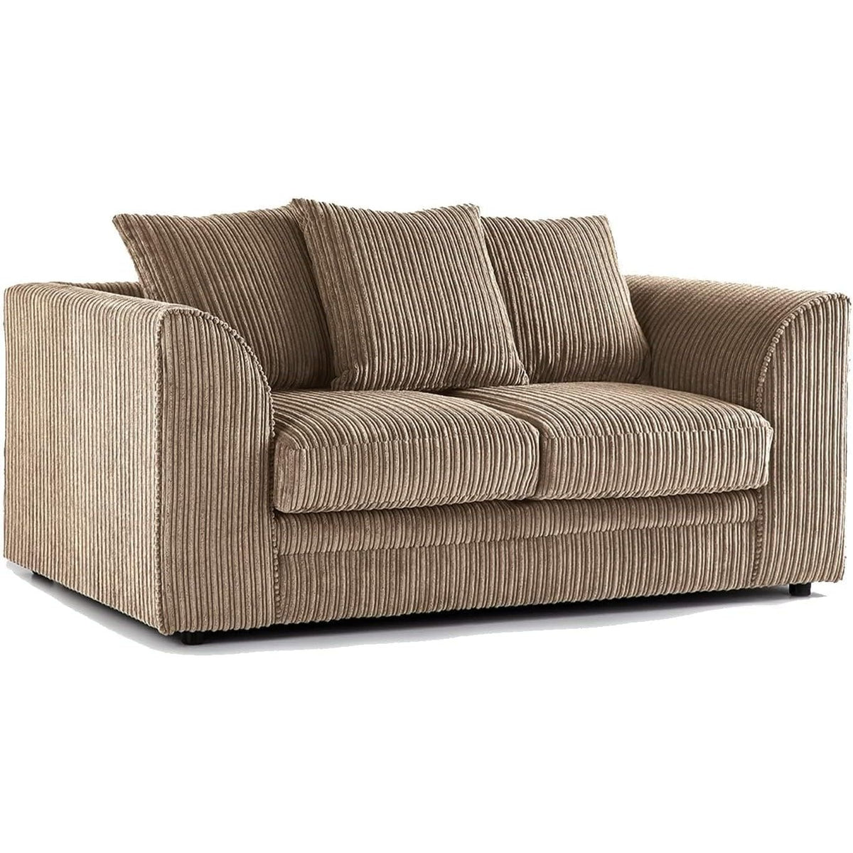 Jumbo Cord Scatter Back Sofa 2 Seater in Beige jumbo cord