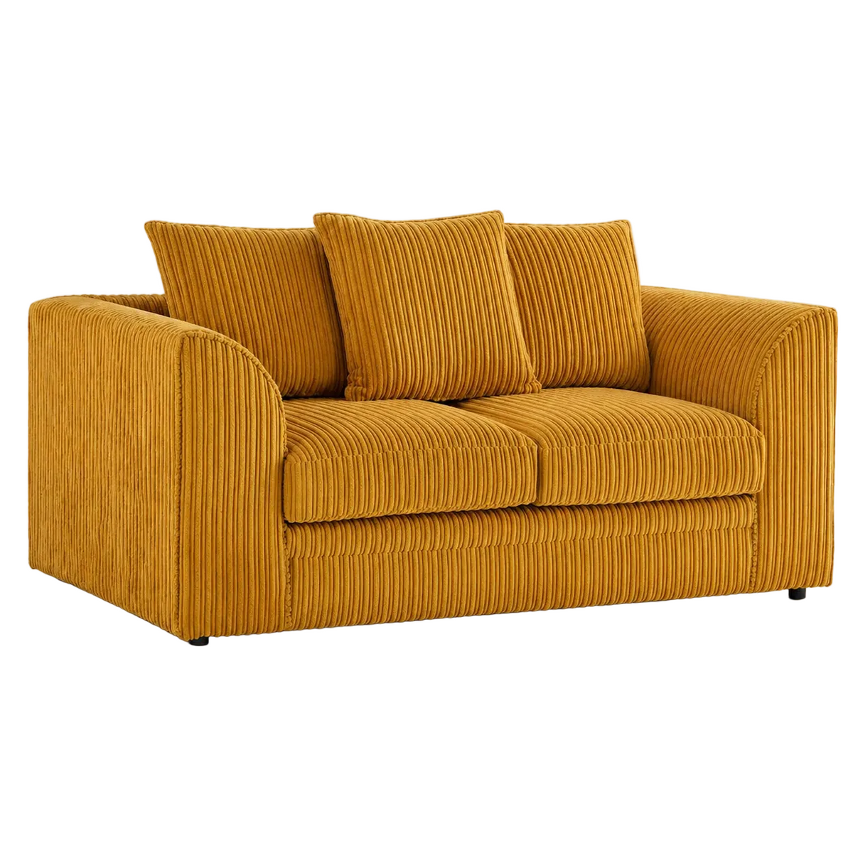 Jumbo Cord Scatter Back Sofa 2 Seater in Mustard jumbo cord