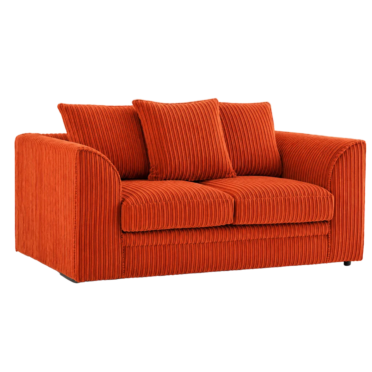 Jumbo Cord Scatter Back Sofa 2 Seater in Orange jumbo cord