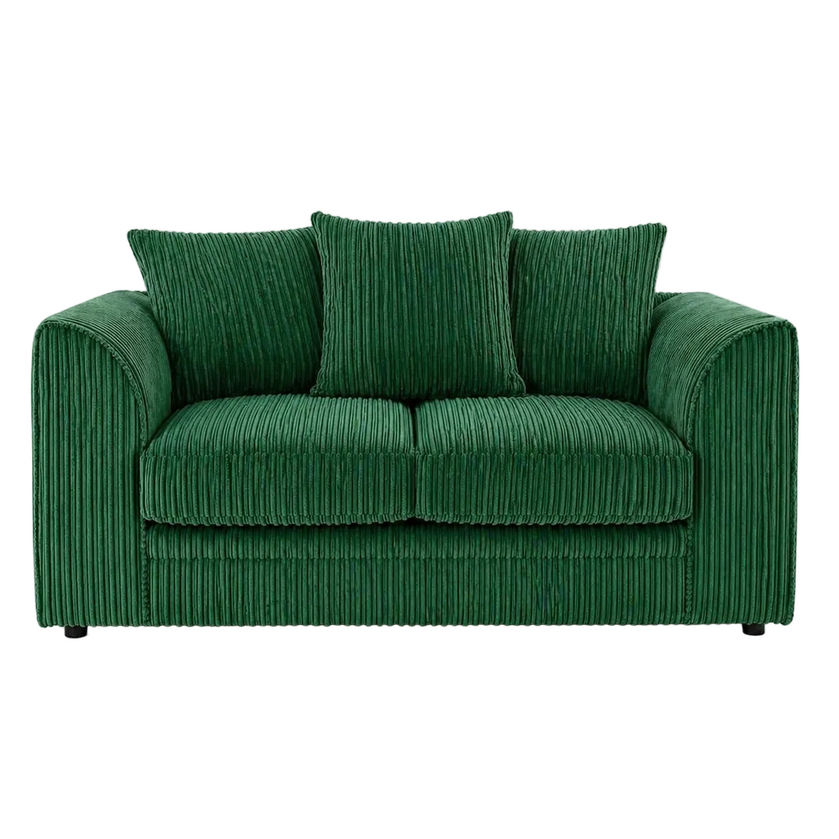 Jumbo Cord Scatter Back Sofa 2 Seater in Green jumbo cord