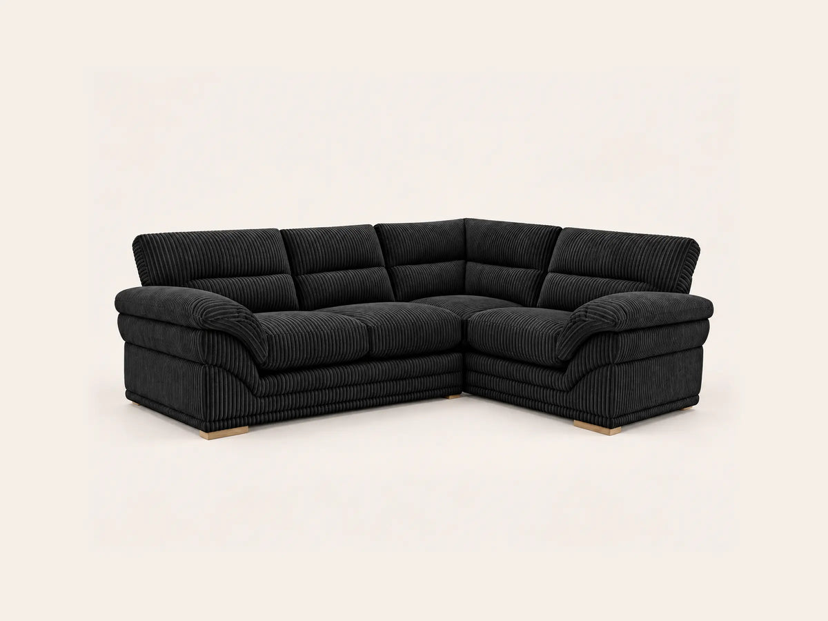 Amalfi Claude 2 Piece Corner Group Right Hand | Corner Sofa | Jumbo Cord | 10 Colours | Reversible Cushions | Free UK Delivery