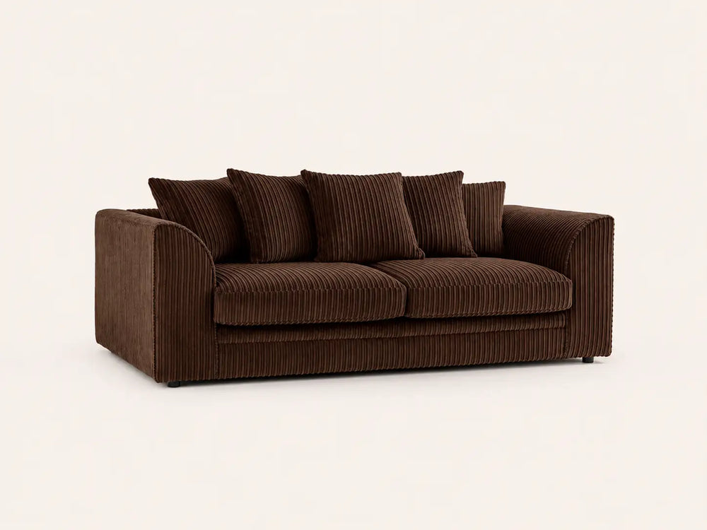 Jumbo Cord Scatter Back Sofa | 3 Seater | Jumbo Cord | 10 Colours | Scatter Back Cushions | Free UK Delivery