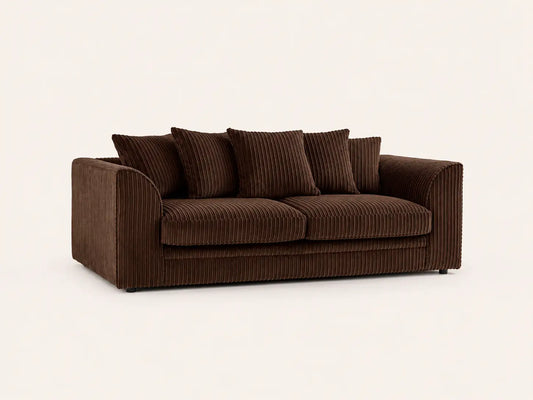Jumbo Cord Scatter Back Sofa | 3 Seater | Jumbo Cord | 10 Colours | Scatter Back Cushions | Free UK Delivery