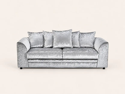 Crushed Velvet Sofa | 3 Seater | Crushed Velvet | 3 Colours | Easy-Clean Fabric | Free UK Delivery