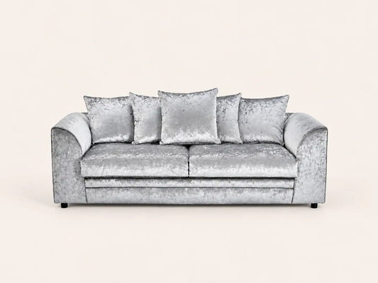 Crushed Velvet Sofa | 3 Seater | Crushed Velvet | 3 Colours | Easy-Clean Fabric | Free UK Delivery