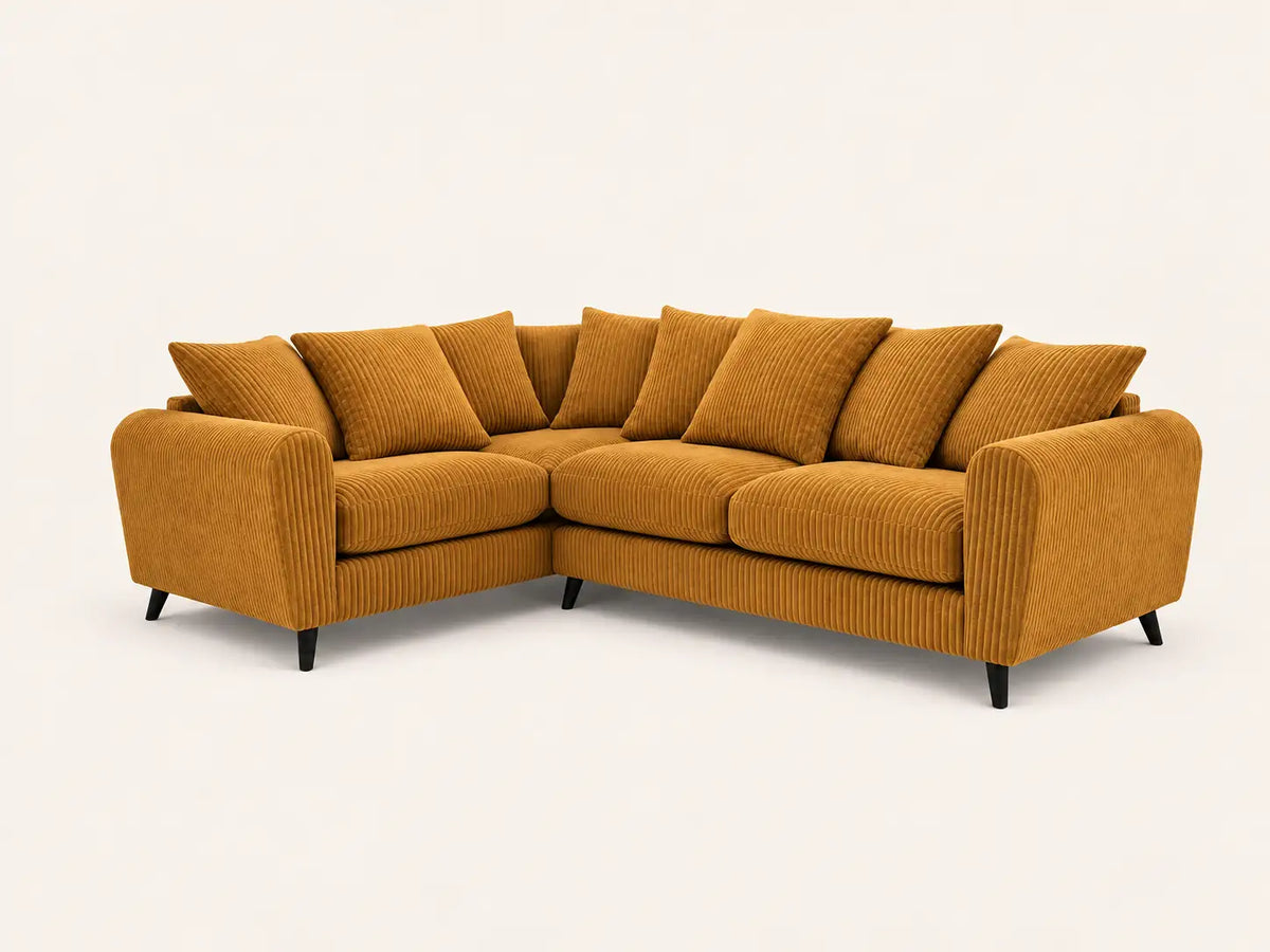 Harlow Jumbo Cord Corner Sofa | Corner Sofa | Jumbo Cord | 10 Colours | Left or Right Hand | Free UK Delivery