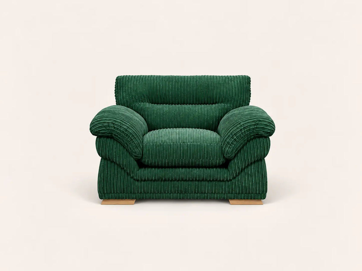 Amalfi Claude Armchair | Armchair | Jumbo Cord | 10 Colours | Reversible Cushions | Free UK Delivery