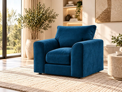 Plush Velvet Chair | Swivel Chair or Armchair | Plush Velvet | 6 Colours | Smooth Swivel Base Option | Free UK Delivery
