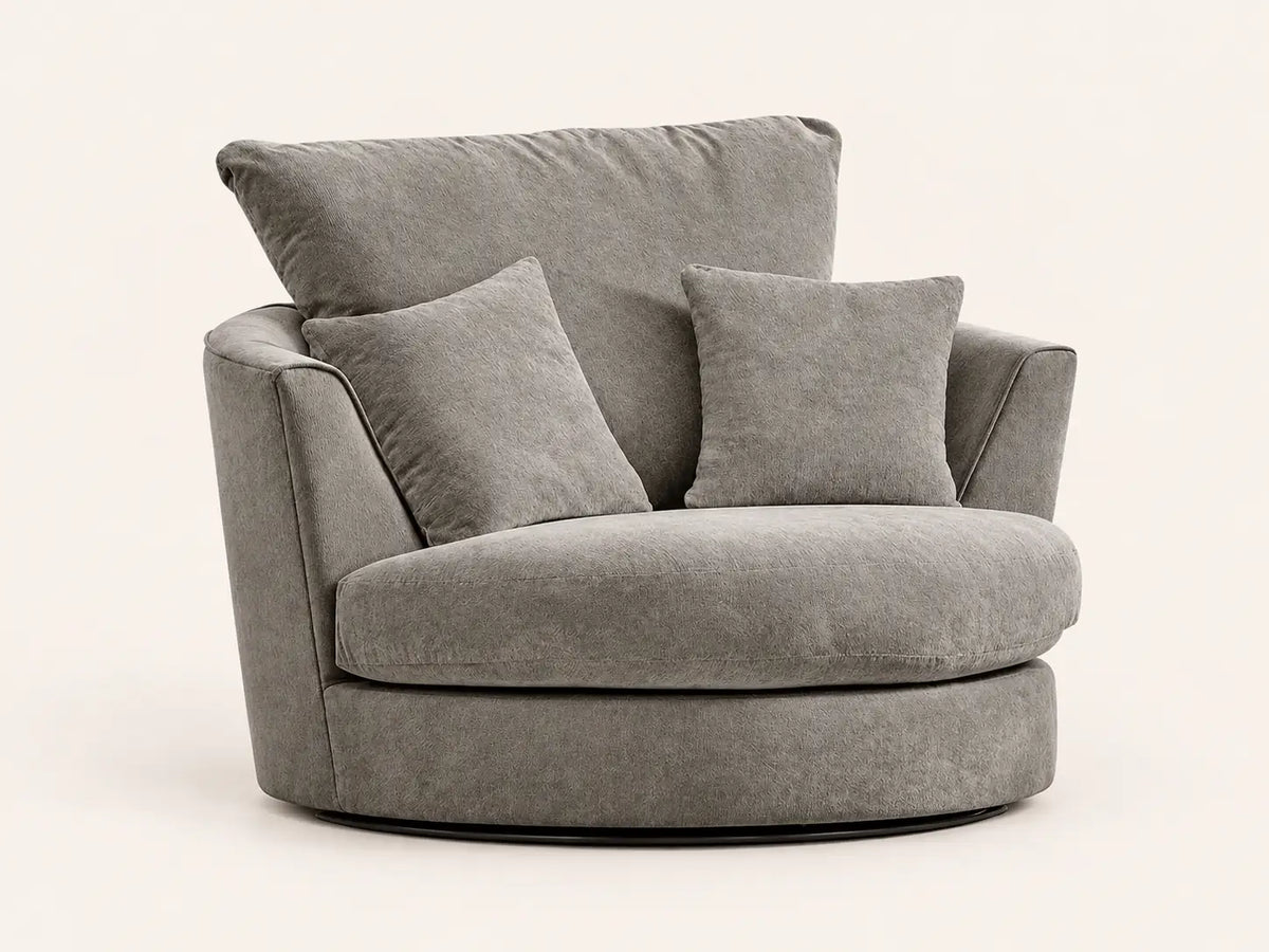 Casper Swivel Chair | Swivel Chair | Casper Fabric | 2 Colours | 360-Degree Swivel Base | Free UK Delivery