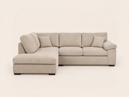 Amalfi Jumbo Cord Corner Sofa | 4 Seater Corner | Jumbo Cord | 10 Colours | Left or Right Hand, Clicks Together | Free UK Delivery