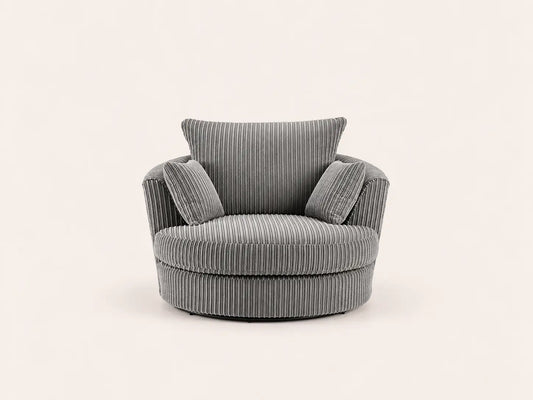 Jumbo Cord Swivel Chair | Swivel Chair | Jumbo Cord | 7 Colours | 360-Degree Swivel Base | Free UK Delivery