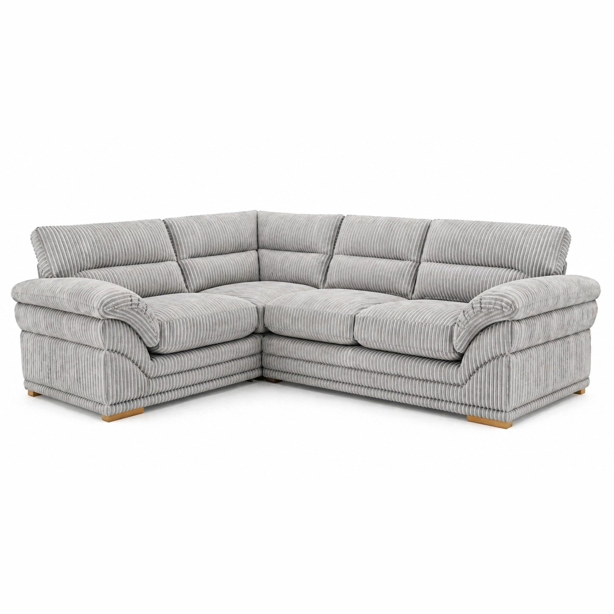 Amalfi Claude 2 Piece Corner Group Right Hand in Silver jumbo cord