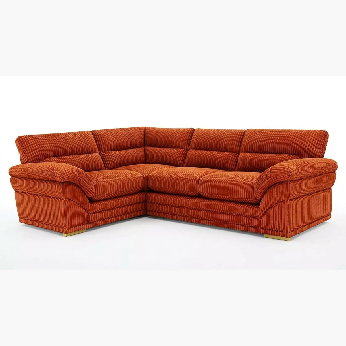 Amalfi Claude 2 Piece Corner Group Right Hand in Orange jumbo cord