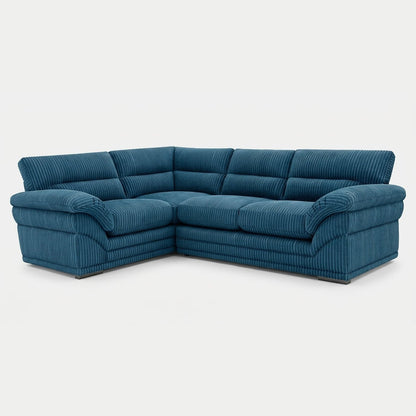 Amalfi Claude 2 Piece Corner Group Right Hand in Navy Blue jumbo cord