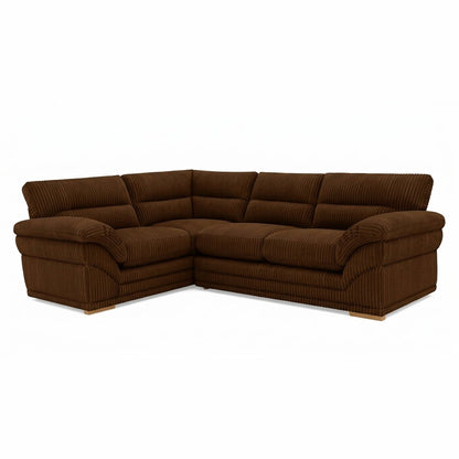 Amalfi Claude 2 Piece Corner Group Right Hand in Brown jumbo cord