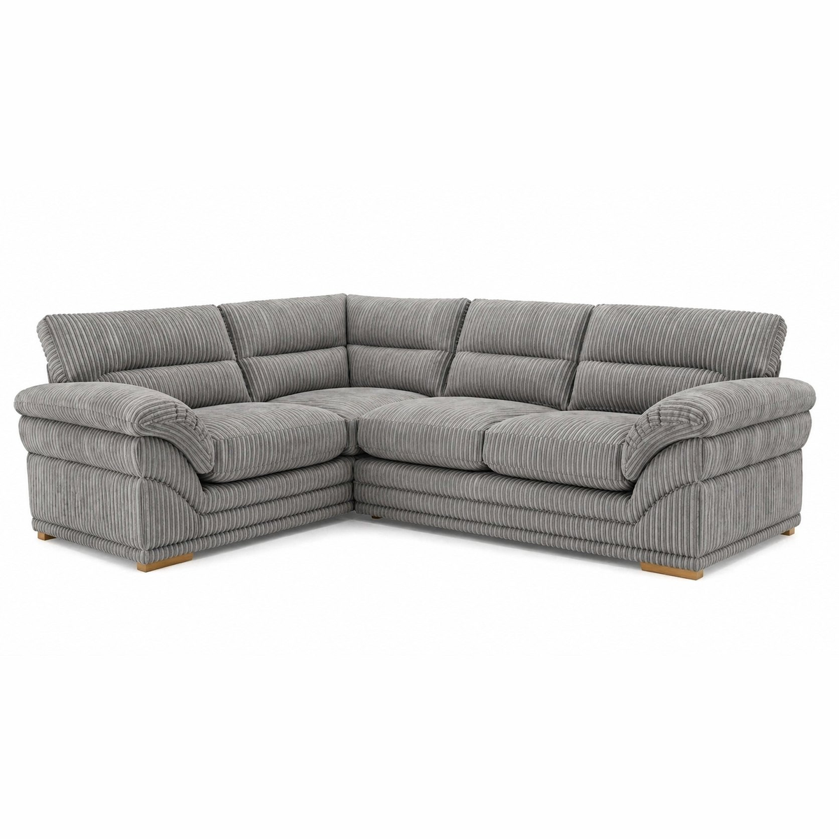 Amalfi Claude 2 Piece Corner Group Right Hand in Grey jumbo cord