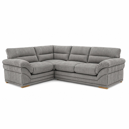 Amalfi Claude 2 Piece Corner Group Right Hand in Grey jumbo cord