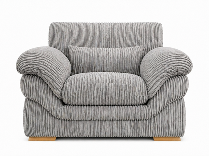 Amalfi Claude Armchair in Silver jumbo cord