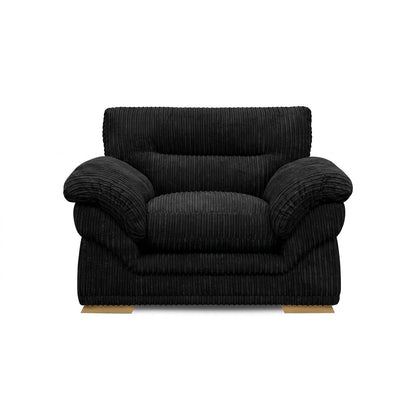 Amalfi Claude Armchair in Black jumbo cord