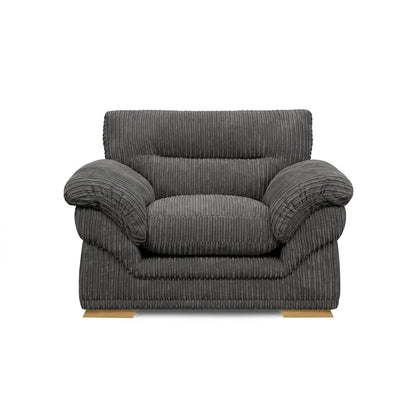 Amalfi Claude Armchair in Grey jumbo cord