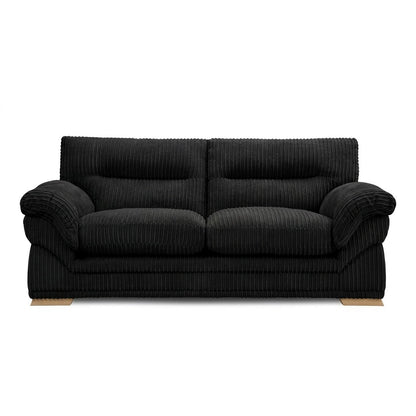 Amalfi Claude Sofa 3 Seater in Black jumbo cord