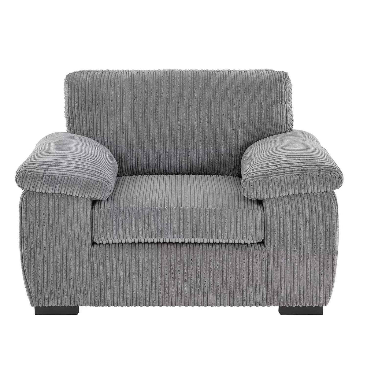 Amalfi Jumbo Cord Armchair in Grey jumbo cord